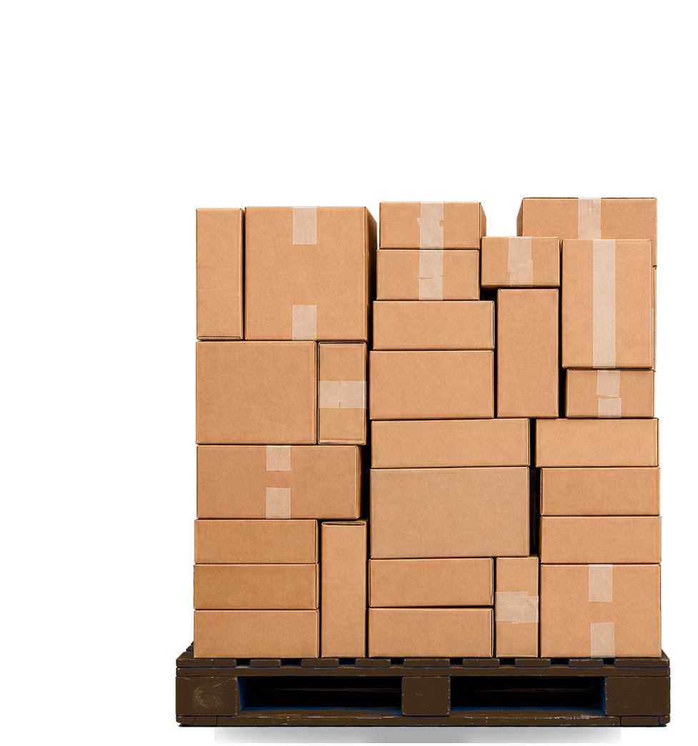 Stacked wholesale pallet